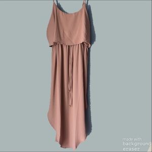 NWOT blush colored sun dress size L w/adjustable shoulder straps.